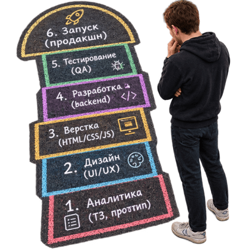 Этапы разработки сайта под ключ: что происходит на каждом шаге